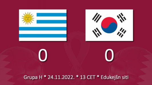 Urugvaj i Južna Koreja bez golova