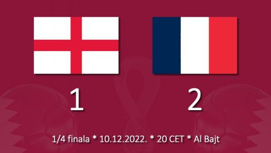 Francuzi bolji od Engleza u 1/4 finala